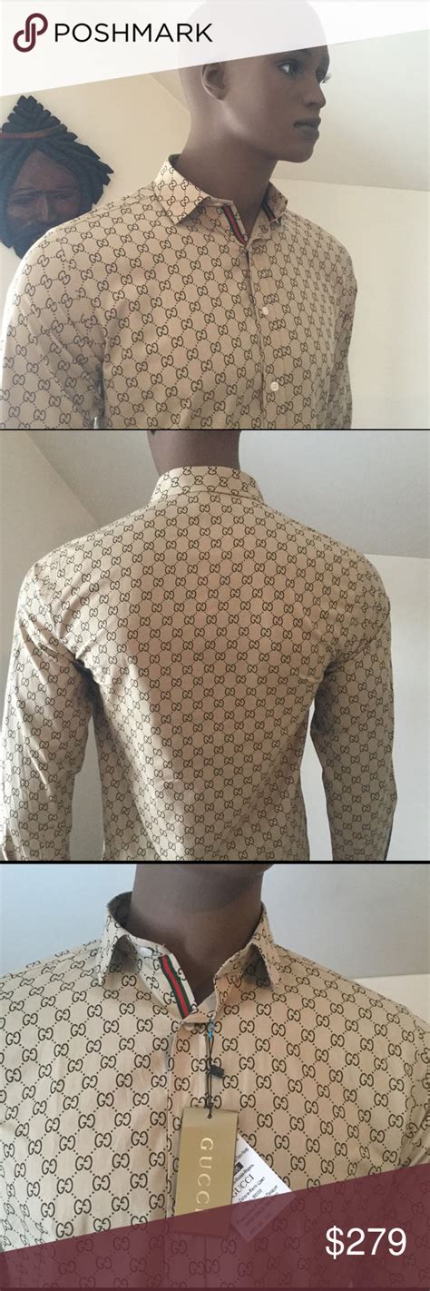 fake gucci button down shirt|gucci casual shirts.